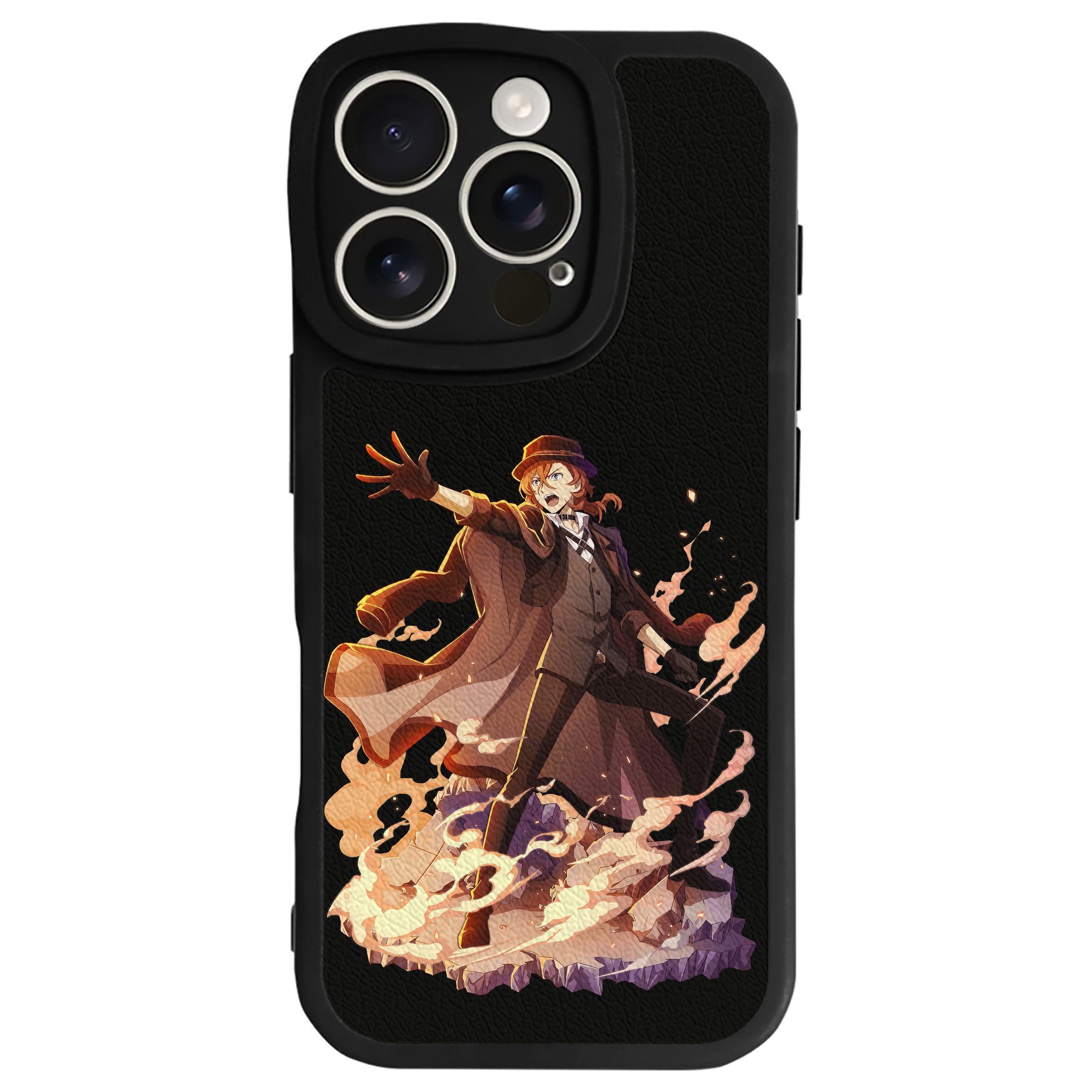 （画像用） 文豪ストレイドッグス Bungo Stray Dogs 【iPhone 16シリーズ対応】シリコンスマホケース（レザー調） 材質：シリコン